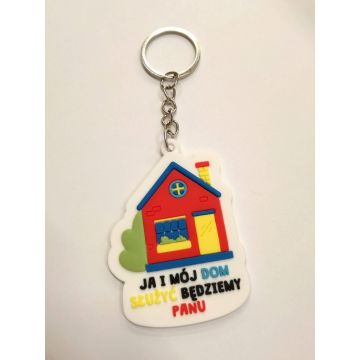 Brelok gumowy - domek - Ja i mój dom