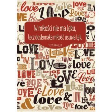 A Kartka składana - W miłości nie ma lęku - love