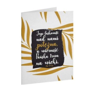 A Kartka składana - Jego łaskawość - złocona