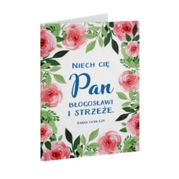 A Kartka składana - Niech cię Pan - kwiat