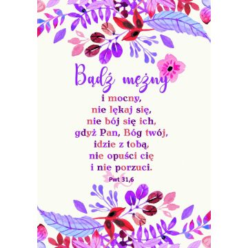 A Kartka składana - Bądź mężny i mocny