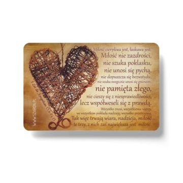 Magnes na lodówkę - Hymn o miłości BRĄZ