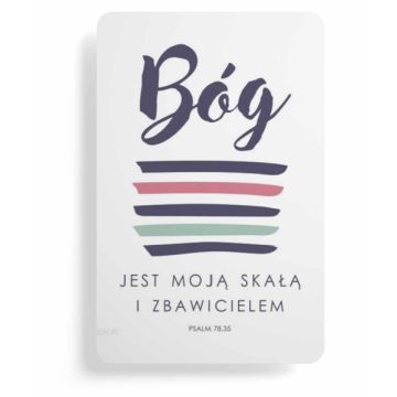 Magnes na lodówkę - Bóg jest moją skałą