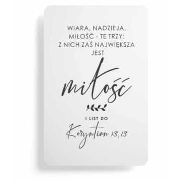 Magnes na lodówkę - Wiara nadzieja miłość