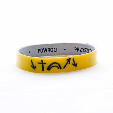 Opaska silikonowa - dobra nowina - żółty