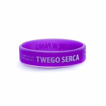 Opaska silikonowa dzieci - Raduj się - fiolet