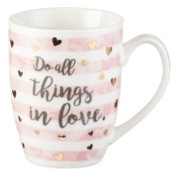 Kubek ceramiczny - Do All Things in Love