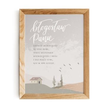 Plakat A4 - błogosław Panie domek