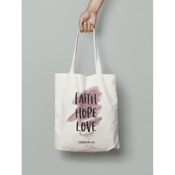 Torba bawełniana eco - Faith Hope Love