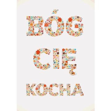 A Kartka składana - Bóg Cię kocha