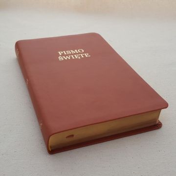 Uwspółcześniona Biblia Gdańska A6 - PU brąz