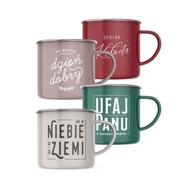 Kubki emaliowane kwartet