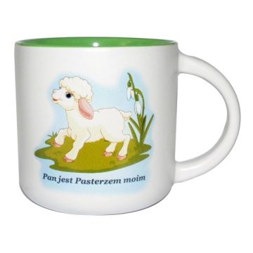 Kubek ceramiczny KR - Pan jest pasterzem moim owca