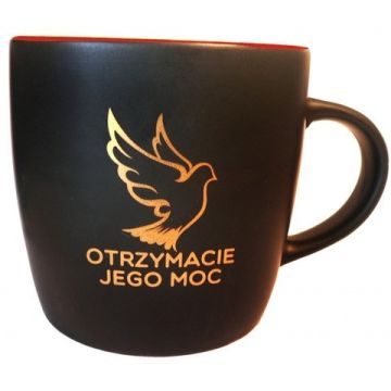 Kubek matowy - otrzymacie Jego moc - czerwony
