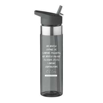 Bidon z tritanu ze słomką 650ml - czarny - Lewis