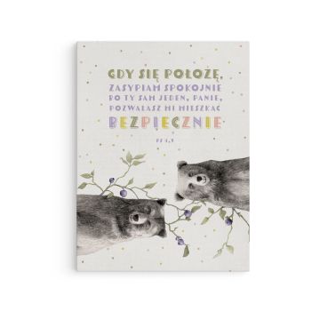 Obraz na płótnie - bezpiecznie - misie