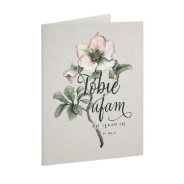 A Kartka składana - Tobie ufam - kwiat