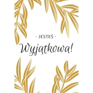 A Kartka składana - Jesteś wyjątkowa