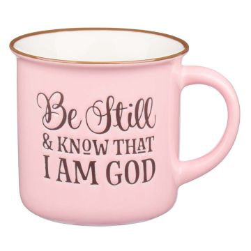 Kubek ceramiczny - Be Still and Know Pink Camp
