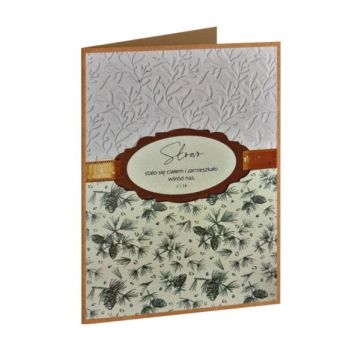 Kartka handmade - Słowo ciałem się stało - ML