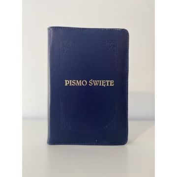 Biblia TB średnia - skóra - granatowa - index