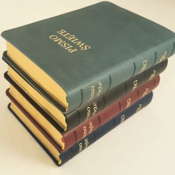 Uwspółcześniona Biblia Gdańska A6 PU bordo index