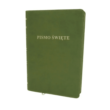 Biblia TB duża - skóropodobna - zielona - zamek