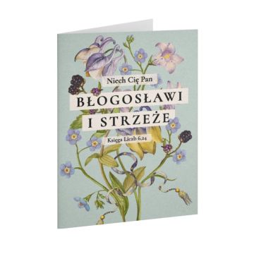 A Kartka składana - Niech cię Pan - kwiaty