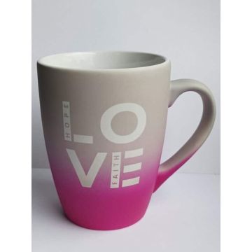 Kubek ceramiczny matowy - Hope Faith Love