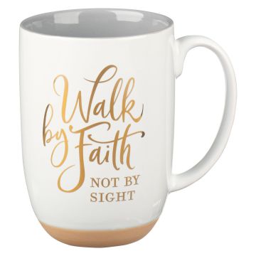 Kubek ceramiczny - Walk By Faith White