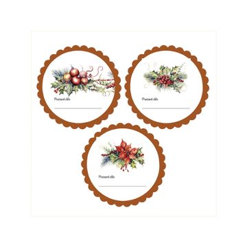 Bileciki prezentowe handmade 3 szt czerwone ML