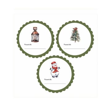 Bileciki prezentowe handmade 3 szt zielone ML