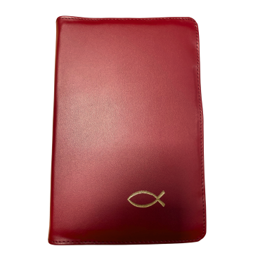 Biblia TB średnia - skóra - czerwo - index - rybka