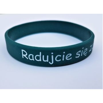 Opaska silikonowa - Radujcie się - morska