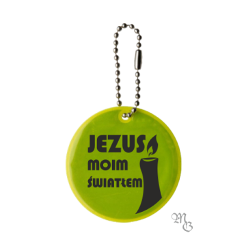 Brelok odblaskowy - Jezus moim światłem