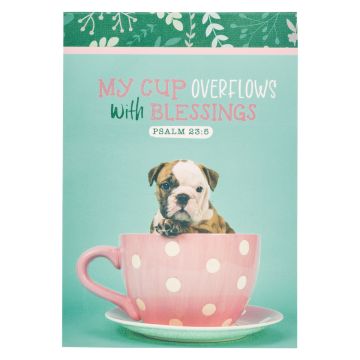 Notesik - My Cup Overflows Teal Puppy