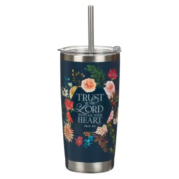Metalowy kubek - Trust Indigo Blue Floral