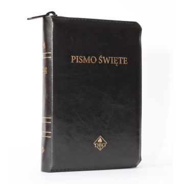 Biblia DBG - mała - PU zamek złocenia czarna