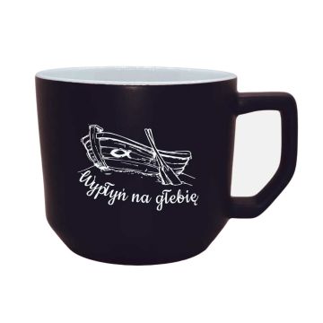 Kubek matowy - beczka - granat - Wypłyń na głębię