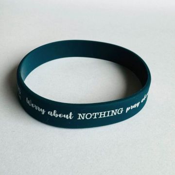 Opaska silikonowa - Worry about nothing - morska