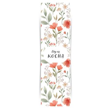 Zakładka duża - Bóg cię kocha - kwiaty