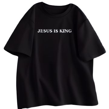 Koszulka - JESUS IS KING - M - czarna