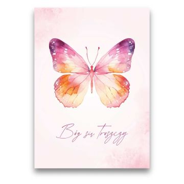 Karnet - Bóg się troszczy – motyl
