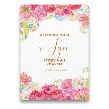 Karnet - Wszystko mogę - kwiaty