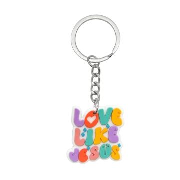 Breloczek gumowy - Love like Jesus-  kolorowy