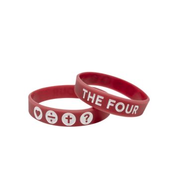 Opaska silikonowa The Four - bordowa 21cm