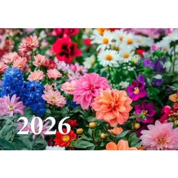 Kalendarz trójdzielny 2026 - kwiaty