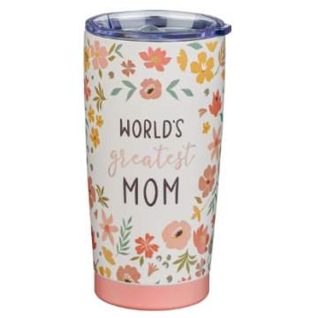 Metalowy kubek - World's Greatest Mom Peach
