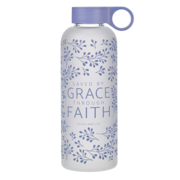 Szklana butelka - Saved by Grace Lilac
