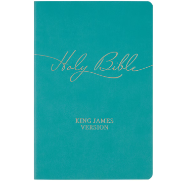 KJV Bible - Marbled Teal Faux Leather